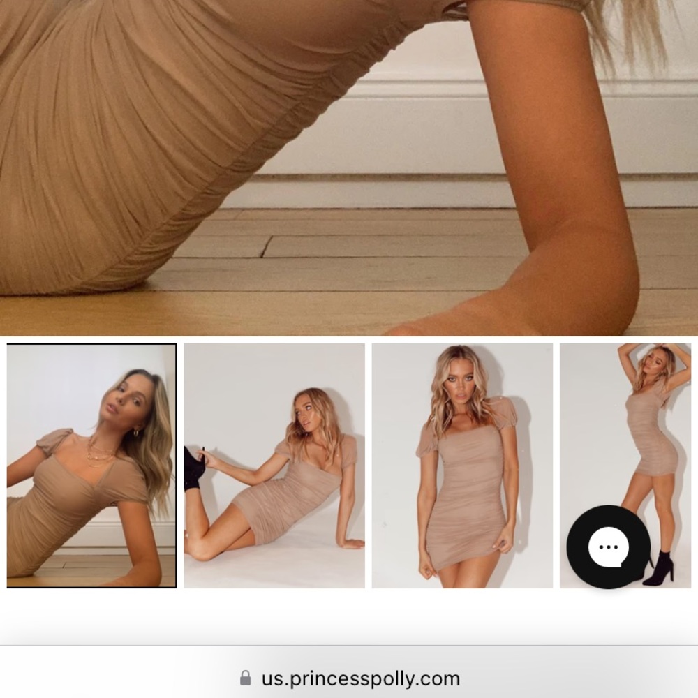 Princess Polly Tan Mini Dress